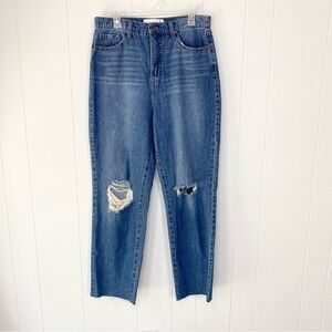 Sam Edelman Yaro High Rise Pinch Waist Jeans Skyline Womens 30 Distressed 90s